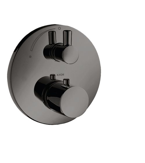 AXOR-HG-AXOR-Uno-Thermostat-Unterputz-mit-Absperrventil-Polished-Black-Chrome-38700330 gallery number 1